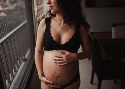 Ensaio Gestante Boudoir em casa- Porto Alegre