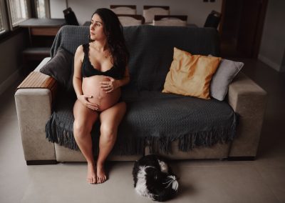 Ensaio Gestante Boudoir em casa- Porto Alegre